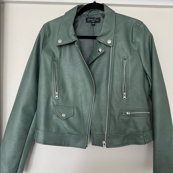 Green leather jacket - Picture 1 of 5